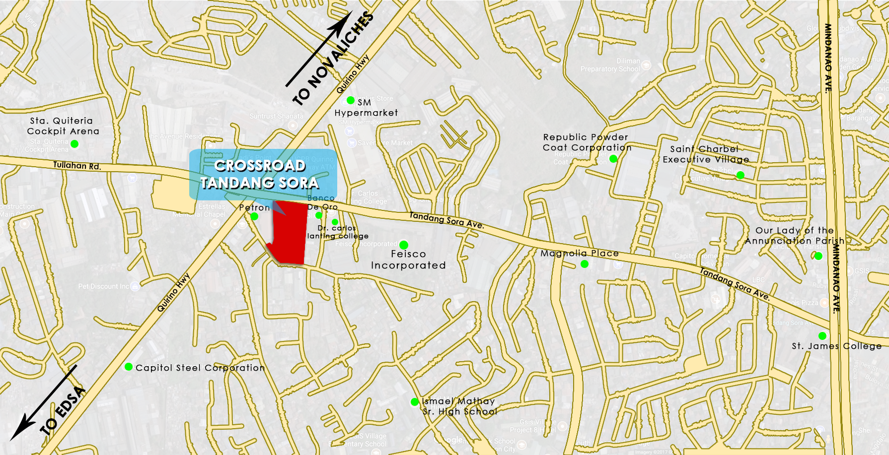 Crossroad Tandang Sora Map
